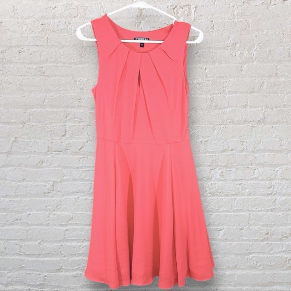 Express- Coral Orange Sleeveless Dress- Size 4